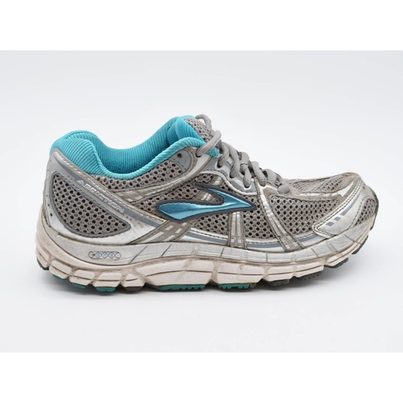 Brooks Running Shoes Womens 6 Addiction Gray Silver Lace Up Athletic Sneakers - Picture 4 of 12